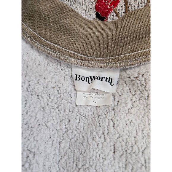 Womens Button-Up Bird Embroidered Cardigan Sweater Beige cottagecore boho - Picture 7 of 9